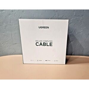 UGREEN Cat 8 Ethernet Cable Shielded Braided Round Wire 33FT black 180 x 18 x 60
